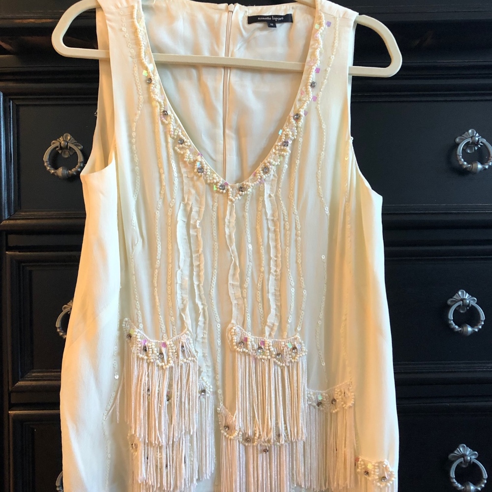 Nanette Lepore beaded and sequined blouse